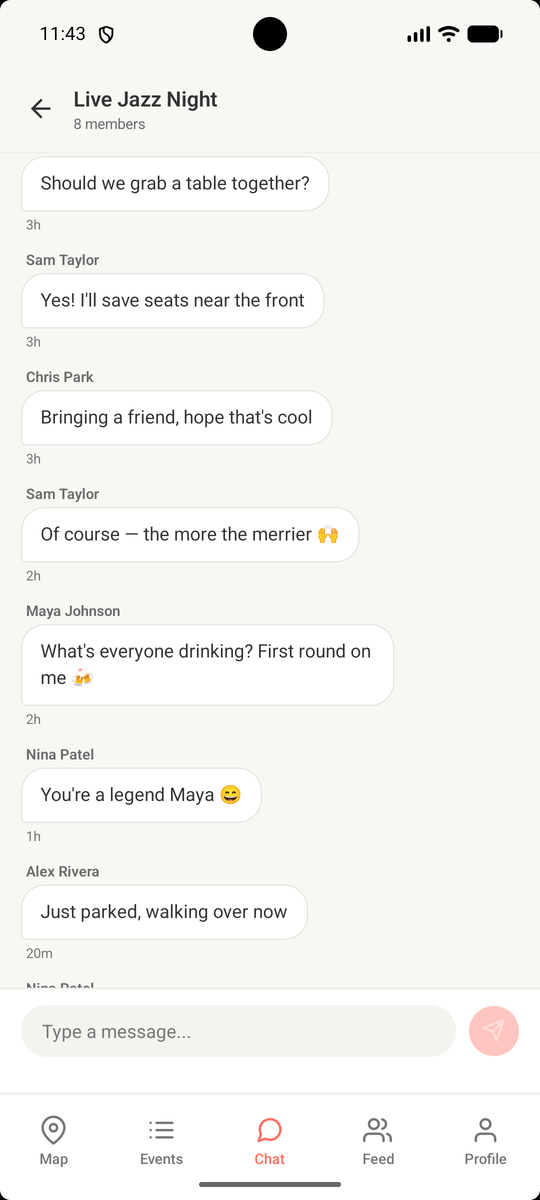 Event group chat